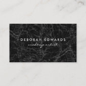 Uitstekende zwarte marmer visitekaartje (Voorkant)