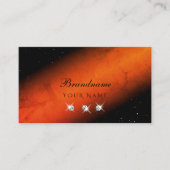 Uitstekende zwarte Oranje mousserende juwelen Mode Visitekaartje (Voorkant)