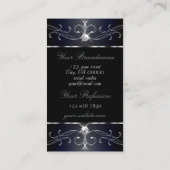 Uitstekende  zwarte Ornamenten met foto Visitekaartje (Achterkant)