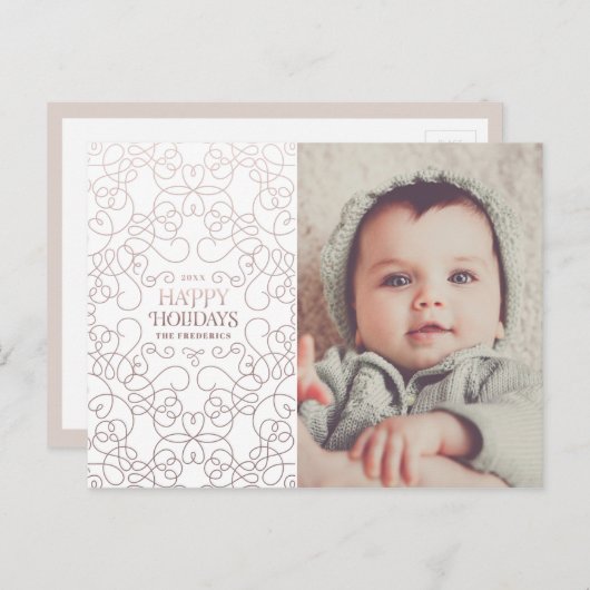 Uitstekende zwendel in de kerstfeestdag in Bronze Briefkaart (Voorkant / Achterkant)