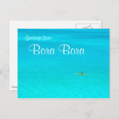 Uitstekingskano in Bora Bora text briefkaart (Voorkant / Achterkant)
