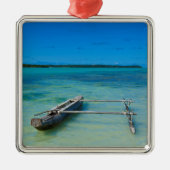 Uitstekingskano in de Shallow Ocean Metalen Ornament (Voorkant)