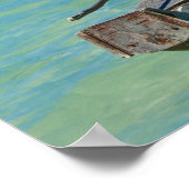 Uitstekingskano in de Shallow Ocean Poster (Hoek)