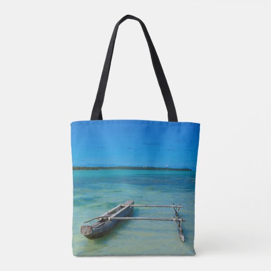 Uitstekingskano in de Shallow Ocean Tote Bag (Achterkant)