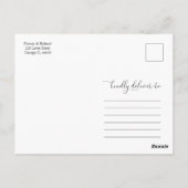 Uitstel Bruiloft Groene Foto Aankondiging Briefkaart (Achterkant)
