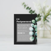 Uitstel Eucalyptus Groenvoorziening Wijziging van  Briefkaart (Staand voorkant)