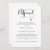 Uitstel huwelijk, eenvoudige moderne aankondiging (Voorkant / Achterkant)