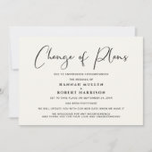 Uitstel Huwelijk Wijziging van Plannen Crème Aankondiging (Voorkant)