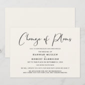 Uitstel Huwelijk Wijziging van Plannen Crème Aankondiging (Voorkant / Achterkant)