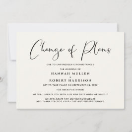 Uitstel Huwelijk Wijziging van Plannen Crème Aankondiging