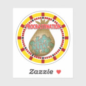 Uitstel is de dief van de tijd sticker (Vel)