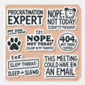 Uitstel Pro Max – de ultieme grappige Sticker (Voorkant)