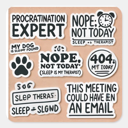 Uitstel Pro Max – de ultieme grappige Sticker (Voorkant)