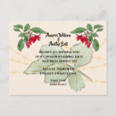 Uitstel Rode Rozen Bruiloft Aankondigingskaart (Voorkant)