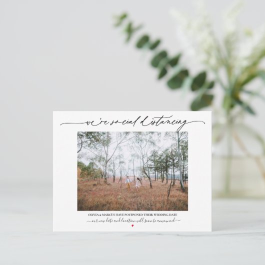 Uitstel sociale vervorming huwelijk briefkaart (Staand voorkant)