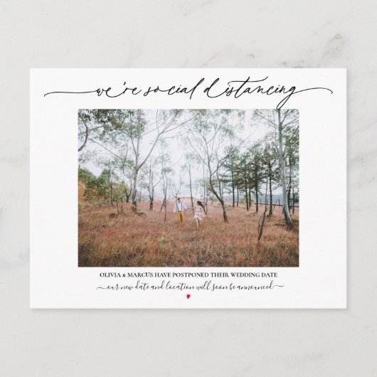 Uitstel sociale vervorming huwelijk briefkaart (Voorkant)