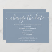 Uitstel Trouw Dusty Blue Aankondiging (Voorkant / Achterkant)