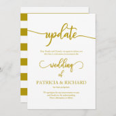 Uitstel trouwdatum Elegant Goud Kaart (Voorkant / Achterkant)