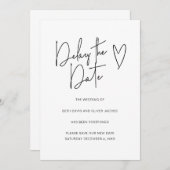 Uitstel van datum Wijziging van plannen Eenvoudige Save The Date (Voorkant / Achterkant)