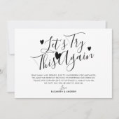 Uitstel van de bruiloft Nieuwe datum Opnieuw probe Aankondiging (Voorkant)