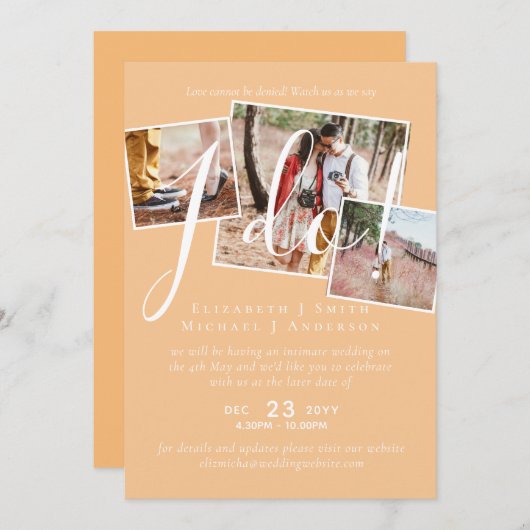 Uitstel van de bruiloft Verandering van datum rece (Voorkant / Achterkant)