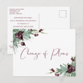 Uitstel van de bruiloft Verandering van plannen Hu Aankondigingskaart (Voorkant / Achterkant)