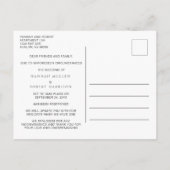 Uitstel van de bruiloft Verandering van plannen Ro Aankondigingskaart (Achterkant)