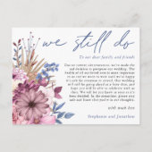 Uitstel van de bruiloft We doen het nog steeds Scr Aankondigingskaart (Voorkant)