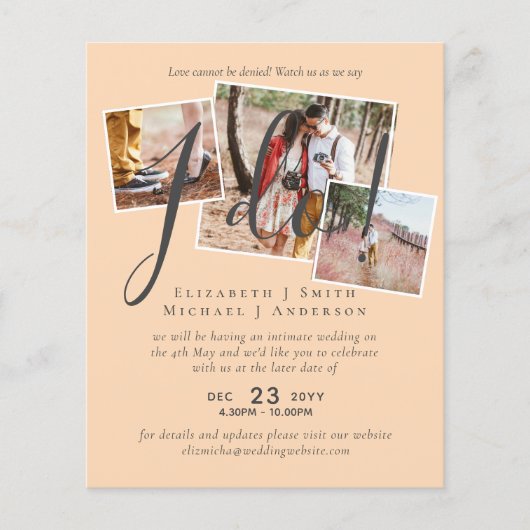 Uitstel van de bruiloft Wijziging datum receptie (Voorkant)