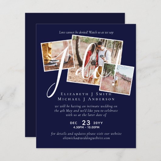 Uitstel van de bruiloft Wijziging datum receptie (Voorkant / Achterkant)