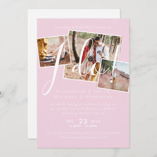 Uitstel van de bruiloft Wijziging van de datum Ont (Voorkant / Achterkant)