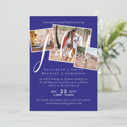 Uitstel van de bruiloft Wijziging van de datum Ont (Staand voorkant)