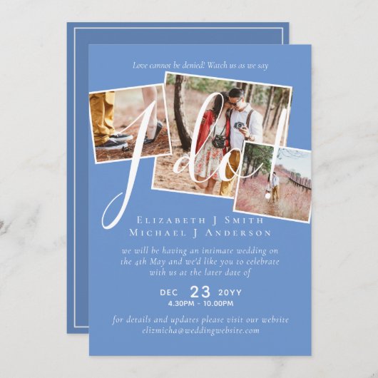 Uitstel van de bruiloft Wijziging van de datum Rec (Voorkant / Achterkant)