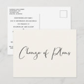 Uitstel van de bruiloft Wijziging van plannen Lich Aankondigingskaart (Voorkant / Achterkant)