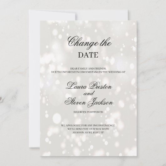 Uitstel van de datum van het moderne huwelijk kaart (Voorkant)