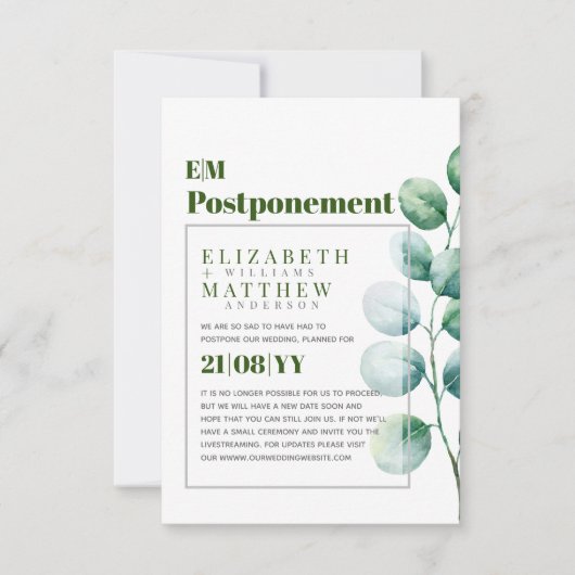 Uitstel van de Griekse regering Eucalyptus (Voorkant)