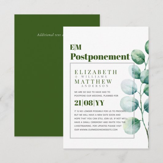 Uitstel van de Griekse regering Eucalyptus (Voorkant / Achterkant)