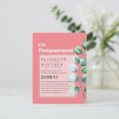 Uitstel van de Griekse regering Eucalyptus Briefkaart (Staand voorkant)