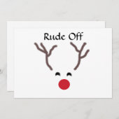 Uitstel van feestdagen voor rendieren kaart (Voorkant / Achterkant)