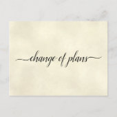 Uitstel van het huwelijk ivoor aankondigingskaart (Voorkant)