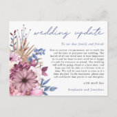 Uitstel van het huwelijk Update Moderne Script Blo Aankondigingskaart (Voorkant)