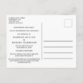 Uitstel van het huwelijk Wijziging van plannen Zwa Aankondigingskaart (Achterkant)