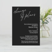 Uitstel van plannen Zwarte Uitgestelde Trouwkaart Kaart (Staand voorkant)