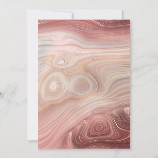 Uitstel van Trouwdatum Rose Quartz Strata Agate Kaart (Achterkant)