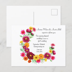 Uitstel van voorjaar tot einde huwelijk aankondigingskaart