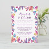 Uitstel van Watercolor Hearts Kaart (Staand voorkant)