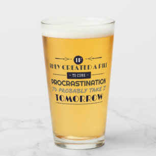 Uitstelgedrag humor glas