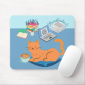 Uitstelgedrag Schrijver Cat Muismat (Met muis)