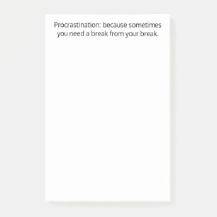 Uitstelgedrag: soms heb je een pauze nodig, grappi post-it® notes