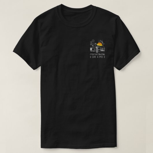 Uitstellen als een pro (wit) t-shirt (Design voorkant)